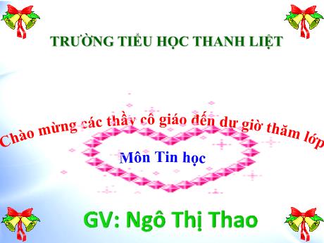 Bài giảng Tin học 3 (Cánh diều) - Chủ đề A1, Bài 1: Các thành phần của máy tính - Ngô Thị Thao