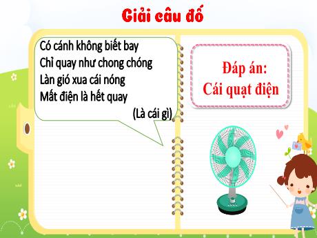 Bài giảng Công nghệ 3 (Kết nối tri thức) - Bài 3: Sử dụng quạt điện (Tiết 1) - Năm học 2022-2023 - Nguyễn Thị Loan