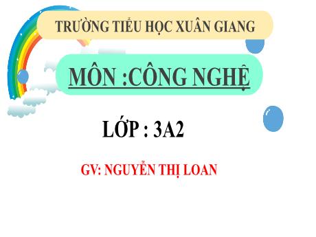 Bài giảng Công nghệ 3 (Kết nối tri thức) - Bài 6: An toàn với môi trường công nghệ trong gia đình (Tiết 1) - Năm học 2022-2023 - Nguyễn Thị Loan