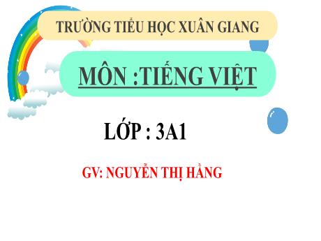 Bài giảng Tiếng Việt 3 (Kết nối tri thức) - Bài (Đọc): Những chiếc áo ấm - Năm học 2022-2023 - Nguyễn Thị Hằng