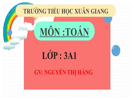 Bài giảng Toán 3 (Kết nối tri thức) - Bài 14: Một phần mấy (Tiết 1) - Năm học 2022-2023 - Nguyễn Thị Hằng