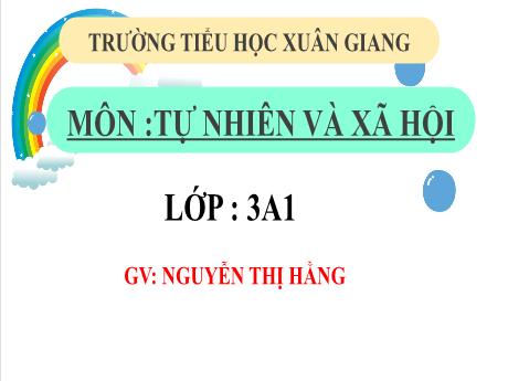 Bài giảng Tự nhiên và xã hội 3 (Kết nối tri thức) - Bài 12: Ôn tập chủ đề cộng đồng, địa phương (Tiết 2) - Năm học 2022-2023 - Nguyễn Thị Hằng