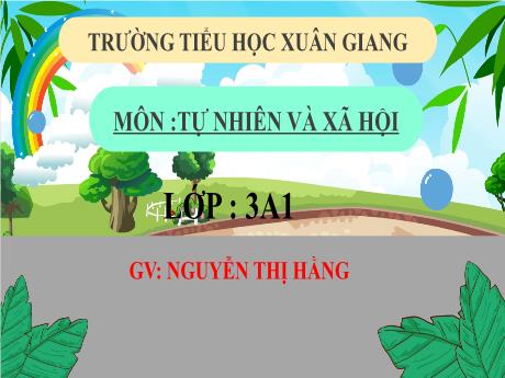 Bài giảng Tự nhiên và xã hội 3 (Kết nối tri thức) - Bài 19: Chăm sóc và bảo vệ cơ quan tiêu hóa - Năm học 2022-2023 - Nguyễn Thị Hằng