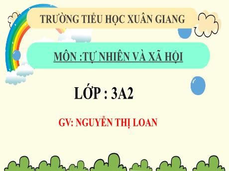 Bài giảng Tự nhiên và xã hội 3 (Kết nối tri thức) - Bài 26: Xác định các phương trong không gian (Tiết 1) - Năm học 2022-2023 - Nguyễn Thị Loan