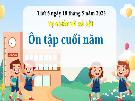 Bài giảng Tự nhiên xã hội 3 (Kết nối tri thức) - Bài: Ôn tập cuối năm - Năm học 2022-2023 - Nguyễn Thị Hằng