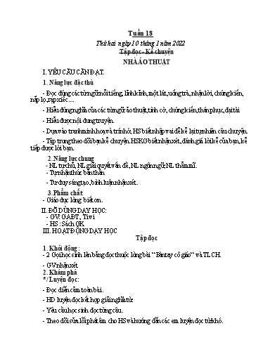 Giáo án Tiếng Việt + Toán 3 - Tuần 18 - Năm học 2021-2022 - Bùi Thị Thúy Hà
