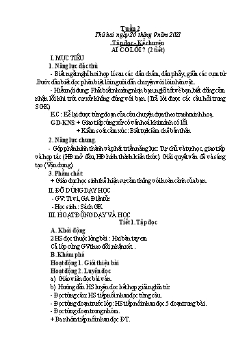 Giáo án Tiếng Việt + Toán 3 - Tuần 2 - Năm học 2021-2022 - Nguyễn Thị Hằng