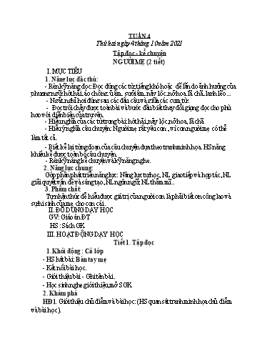 Giáo án Tiếng Việt + Toán 3 - Tuần 4 - Năm học 2021-2022 - Nguyễn Thị Hằng