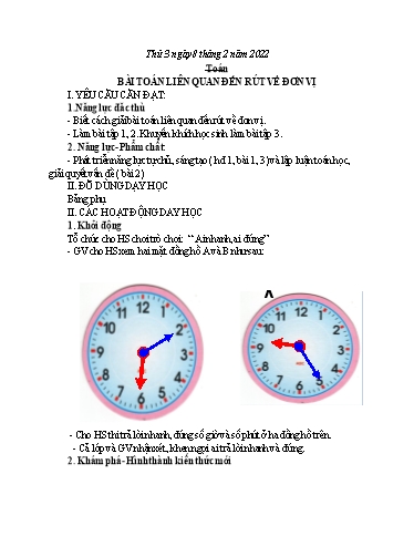 Giáo án Toán + Tiếng Việt 3 - Tuần 21 - Năm học 2021-2022 - Đinh Thị Mai