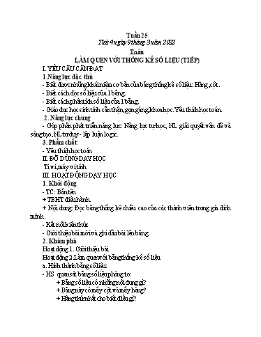 Giáo án Toán + Tiếng Việt 3 - Tuần 25 - Năm học 2021-2022 - Đinh Thị Mai