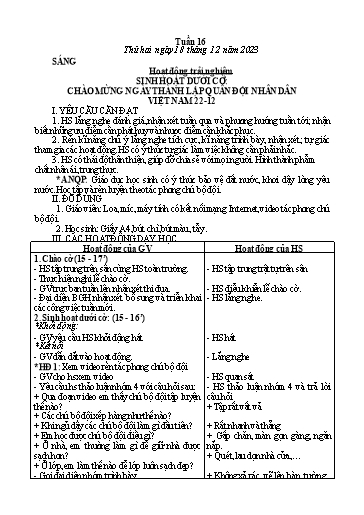 Kế hoạch bài dạy Tiếng Việt + Toán 3 - Tuần 16 (Thứ 2-4) - Năm học 2023-2024 - Nguyễn Thị Hải Trường