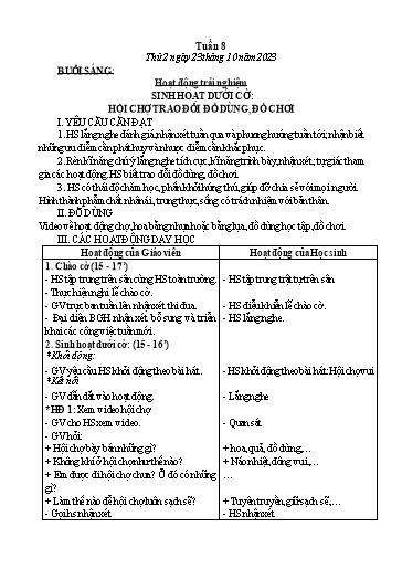 Kế hoạch bài dạy Tiếng Việt + Toán 3 - Tuần 8 (Thứ 2-4) - Năm học 2022-2023 - Đặng Thị Mến