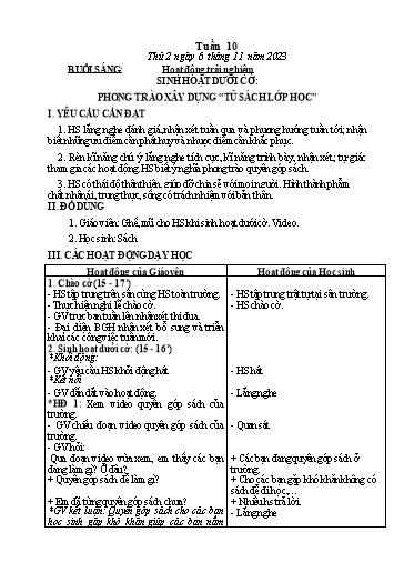 Kế hoạch bài dạy Tiếng Việt + Toán Lớp 3 - Tuần 10 (Thứ 2-4) - Năm học 2023-2024 - Nguyễn Thị Loan