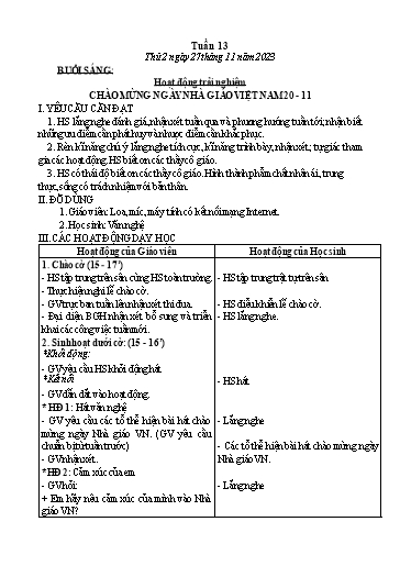 Kế hoạch bài dạy Tiếng Việt + Toán Lớp 3 - Tuần 13 (Thứ 2-4) - Năm học 2023-2024 - Nguyễn Thị Loan