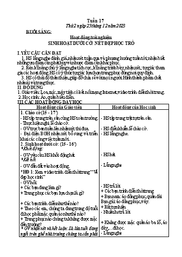 Kế hoạch bài dạy Tiếng Việt + Toán Lớp 3 - Tuần 17 (Thứ 2-4) - Năm học 2023-2024 - Đặng Thị Mến