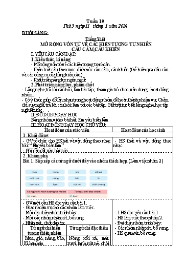 Kế hoạch bài dạy Tiếng Việt + Toán Lớp 3 - Tuần 19 (Thứ 5+6) - Năm học 2023-2024 - Đặng Thị Mến