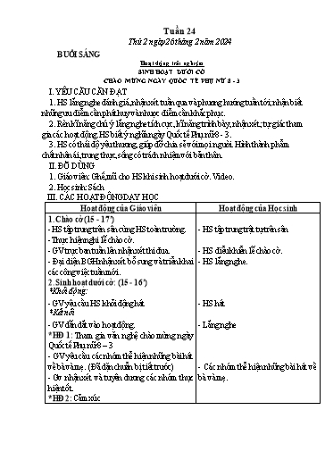 Kế hoạch bài dạy Tiếng Việt + Toán Lớp 3 - Tuần 24 (Thứ 2-4) - Năm học 2023-2024 - Lê Thị Minh Hưng