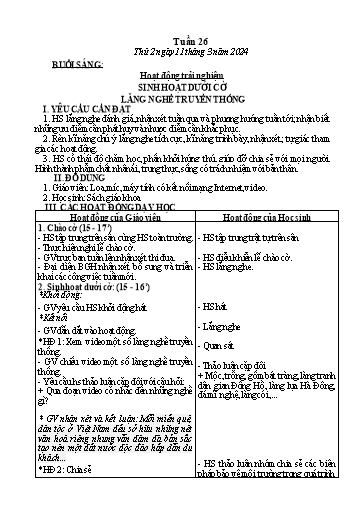 Kế hoạch bài dạy Tiếng Việt + Toán Lớp 3 - Tuần 26 (Thứ 2-4) - Năm học 2023-2024 - Nguyễn Thị Hải Trường