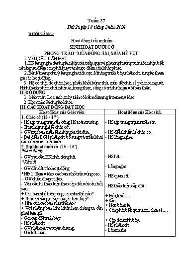 Kế hoạch bài dạy Tiếng Việt + Toán Lớp 3 - Tuần 27 (Thứ 2-4) - Năm học 2023-2024 - Nguyễn Thị Hải Trường