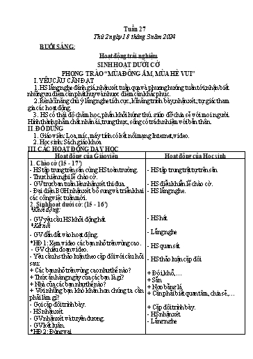 Kế hoạch bài dạy Tiếng Việt + Toán Lớp 3 - Tuần 27 (Thứ 2-4) - Năm học 2023-2024 - Nguyễn Thị Loan