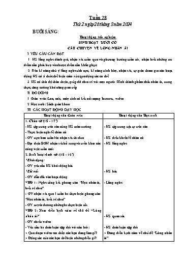 Kế hoạch bài dạy Tiếng Việt + Toán Lớp 3 - Tuần 28 (Thứ 2-4) - Năm học 2023-2024 - Nguyễn Thị Hải Trường