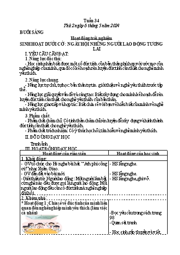 Kế hoạch bài dạy Tiếng Việt + Toán Lớp 3 - Tuần 34 (Thứ 2-4) - Năm học 2023-2024 - Lê Thị Minh Hưng