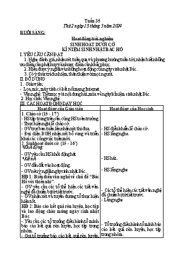 Kế hoạch bài dạy Tiếng Việt + Toán Lớp 3 - Tuần 35 (Thứ 2-4) - Năm học 2023-2024 - Nguyễn Thị Loan