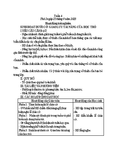 Kế hoạch bài dạy Tiếng Việt + Toán Lớp 3 - Tuần 4 (Thứ 2-4) - Năm học 2023-2024 - Nguyễn Thị Loan