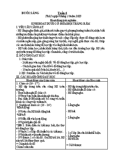 Kế hoạch bài dạy Tiếng Việt + Toán Lớp 3 - Tuần 6 (Thứ 2-4) - Năm học 2023-2024 - Nguyễn Thị Loan