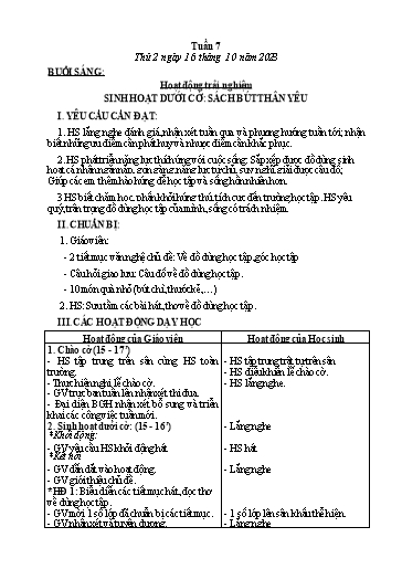 Kế hoạch bài dạy Tiếng Việt + Toán Lớp 3 - Tuần 7 (Thứ 2-4) - Năm học 2023-2024 - Nguyễn Thị Loan